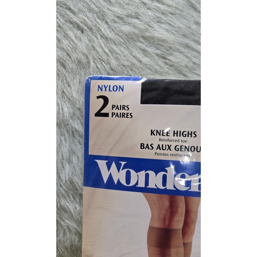 RARE Knee Highs WONDERBRA O/S Nignt Shade‎ Ombrage Nylon Socks 2 Pair Hosiery - Picture 4 of 8